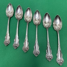 Conjunto de 6 colheres de frutas antigas Nenuphar 1905 Waterlily Silverplate Vintage 5,75” comprar usado  Enviando para Brazil