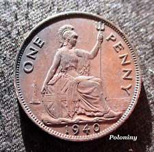 MOEDA ANTIGA DE 1 CENTAVO 1940 REINO UNIDO REI GEORGE VI ~ SEGUNDA GUERRA MUNDIAL comprar usado  Enviando para Brazil