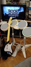 Usado, Pacote Wii Rock Band bateria guitarra com microfone dongle Rockband Green Day jogos testados✅ comprar usado  Enviando para Brazil