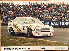 1291 : 1 PHOTO : PEUGEOT : 18 X 24 : BON ETAT : CIRCUIT DE NOGARO : 1989 ., usado comprar usado  Enviando para Brazil
