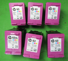 Lote de 6 cartuchos de tinta vazios HP 63 genuínos cores VIRGEM🔥Contagem de seis🔥Cor, usado comprar usado  Enviando para Brazil