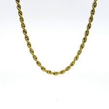 Corrente de corda amarela 9 quilates 42 cm de comprimento trava de mola 375 Hallmarked 3,6 g peso dourado comprar usado  Enviando para Brazil