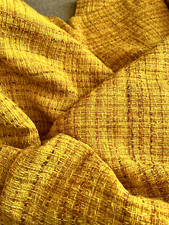 Fabric textured yellow for sale  LONDON