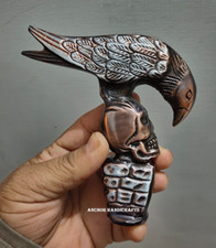 Cabo de acabamento antigo Raven on Skull Head para bengala bengalas cabo de águia comprar usado  Enviando para Brazil