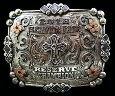 Fivela de cinto Beaver Fair Reserve Champion Cross Western Trophy comprar usado  Enviando para Brazil