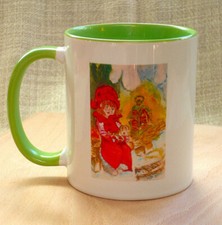 Mug céramique bicolore d'occasion  Carcassonne