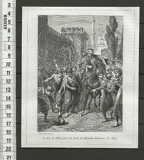 G124 / GRAVURE 1866 /  TETE DE SELIM AUX PIEDS DE MUSTAPHA BAIRACTAR comprar usado  Enviando para Brazil