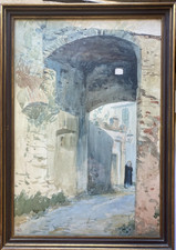 Aquarell steinbogen tor gebraucht kaufen  Fehrbellin