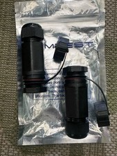 2 peças conector de cabo LAN Ethernet cabeça dupla acoplador RJ45 à prova d'água cabeça dupla IP68 comprar usado  Enviando para Brazil