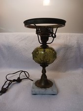 Usado, Base de abajur de vidro verde rosa repolho estudantil vintage Fenton APENAS inferior, sem sombra comprar usado  Enviando para Brazil