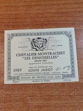Etiquette chevalier montrachet usato  Spedire a Italy