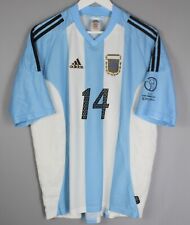 CAMISETA DE CASA DE LA SELECCIÓN NACIONAL ARGENTINA 2002/2004 ADIDAS COPA MUNDIAL #14 SIMEONE segunda mano  Embacar hacia Argentina