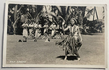 Honolulu Hawaii HI Pocztówka RPPC Zdjęcie Hawajscy tancerze Hula 1941 Vintage Wysłane na sprzedaż  Wysyłka do Poland