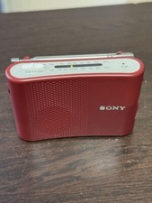 Rádio portátil Sony ICF-51 prático AM/FM vermelho 530-1605kHz 76-108MHz testado Japão comprar usado  Enviando para Brazil