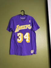 Camiseta Mitchell & Nes NBA Lakers Shaquille O’Neal nome e número média comprar usado  Enviando para Brazil