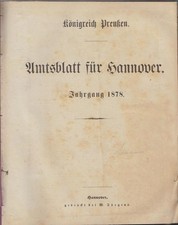 Amtsblatt hannover 1867 gebraucht kaufen  Sibbesse