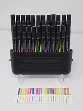 Usado, 24 cinzel Prismacolor e marcador de ponta fina com ponta dupla conjunto em estojo preto comprar usado  Enviando para Brazil