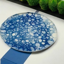 Bandeja de servir redonda esmalte bolha prato azul e branco prado cerâmica 10,5”  comprar usado  Enviando para Brazil