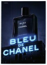 2022 Bleu De Chanel anúncio com estampa, outdoor de garrafa na faixa de perfume superior de construção azul comprar usado  Enviando para Brazil