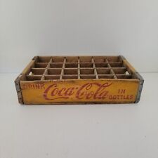 Caja de Coca-Cola 1961 vintage de madera amarilla 24 botellas Owensboro, KY 10-61, usado segunda mano  Embacar hacia Argentina