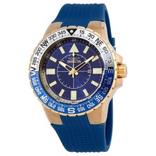 Relógio masculino Invicta Aviator Zager exclusivo mostrador azul silicone azul 19270 comprar usado  Enviando para Brazil