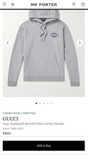 Grey gucci cotton for sale  BARNET