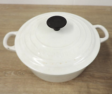 Creuset white lidded for sale  COLCHESTER