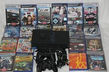Playstation 2-Sony Ps2 czarny "Fat" + kontroler + wszystkie kable + 7 gier na sprzedaż  Wysyłka do Poland