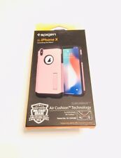 Funda armadura delgada Spigen con soporte para Apple iPhone X iPhone XS en ORO ROSA/NEGRO segunda mano  Embacar hacia Argentina