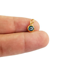 Usado, Pingente de ouro grego olho mau. Ouro amarelo 14K maciço. Berloque azul Murano.Protection comprar usado  Enviando para Brazil