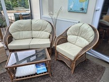 Cane rattan sofa for sale  DURHAM