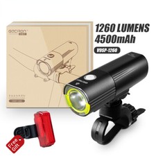 Luz de bicicleta 1260 lúmens farol USB recarregável acessórios de bicicleta luz de bicicleta comprar usado  Enviando para Brazil