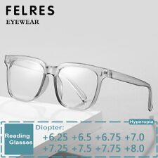 Gafas de lectura cuadradas anti luz azul unisex +6,25 +6,5 a +8,0 de alta resistencia segunda mano  Embacar hacia Mexico
