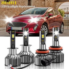 Kit de lâmpadas de farol alto baixo H1+H11 6500K para Ford Fiesta 2014-2019 LED comprar usado  Enviando para Brazil