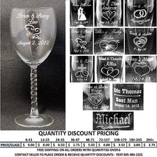 Personalized wine glasses d'occasion  Expédié en France