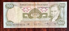 Usado, Nicaragua Ref C519: Billete de 500 Córdoba Nicaragüense segunda mano  Embacar hacia Argentina