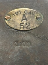 Primeira Guerra Mundial EUA CAV M1904 McClellan Sela Carabina Bainha-1918 Datada-101ª Tropa Cav A comprar usado  Enviando para Brazil