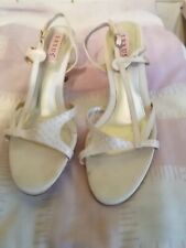 Ivory heeled sandals for sale  PLYMOUTH
