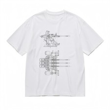 Camiseta clásica cómoda para hombre línea de maquinaria industrial camiseta de diseño artístico segunda mano  Embacar hacia Mexico