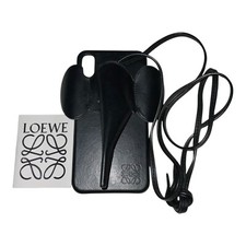 Capa couro de bezerro LOEWE Elephant couro preto iPhone XS Max, usado comprar usado  Enviando para Brazil