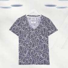Camiseta Feminina Ex Fat Face Manga Curta Estampa Batik Azul Marinho comprar usado  Enviando para Brazil