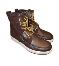 Tênis Polo Ralph Lauren Botas Ranger Masculino 10 Couro Marrom Camurça Fivela Alta comprar usado  Enviando para Brazil