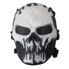 Usado, Máscara de proteção facial completa tática Airsoft paintball caveira esqueleto exército F comprar usado  Enviando para Brazil