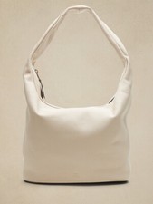 Bolsa tote banana republic BR bege marfim hobo couro real designer desleixado $600 comprar usado  Enviando para Brazil