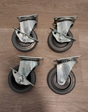 Rodízio de placa giratória Everbilt 3" borracha cinza como aço TPR 175 lb. Conjunto de carga de 4, usado comprar usado  Enviando para Brazil