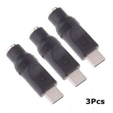 Enchufe conector de barril de CC hembra a USB tipo C 3,1 macho alimentación 5,5 mm x 2,1 mm 3 piezas segunda mano  Embacar hacia Mexico