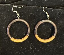 Wooden hoop earrings for sale  ASHFORD