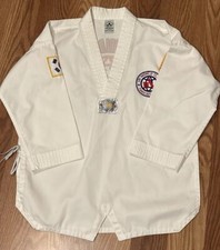 Blusa Dobok Taekwondo Gi Arte Marcial Classe Mundial EUA Sang Moo Sa Masculina Tamanho 2 Olímpica comprar usado  Enviando para Brazil