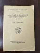 Usado, Bank Note Reporters and Counterfeit Detectors 1826-1866 Numismatic Society 1949 segunda mano  Embacar hacia Argentina