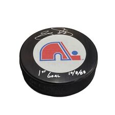 Disco assinado por Joe Sakic Quebec Nordiques - 1º gol inscrição 10/8/88 comprar usado  Enviando para Brazil
